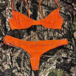Vibrant Orange Acaica swim bikini set
